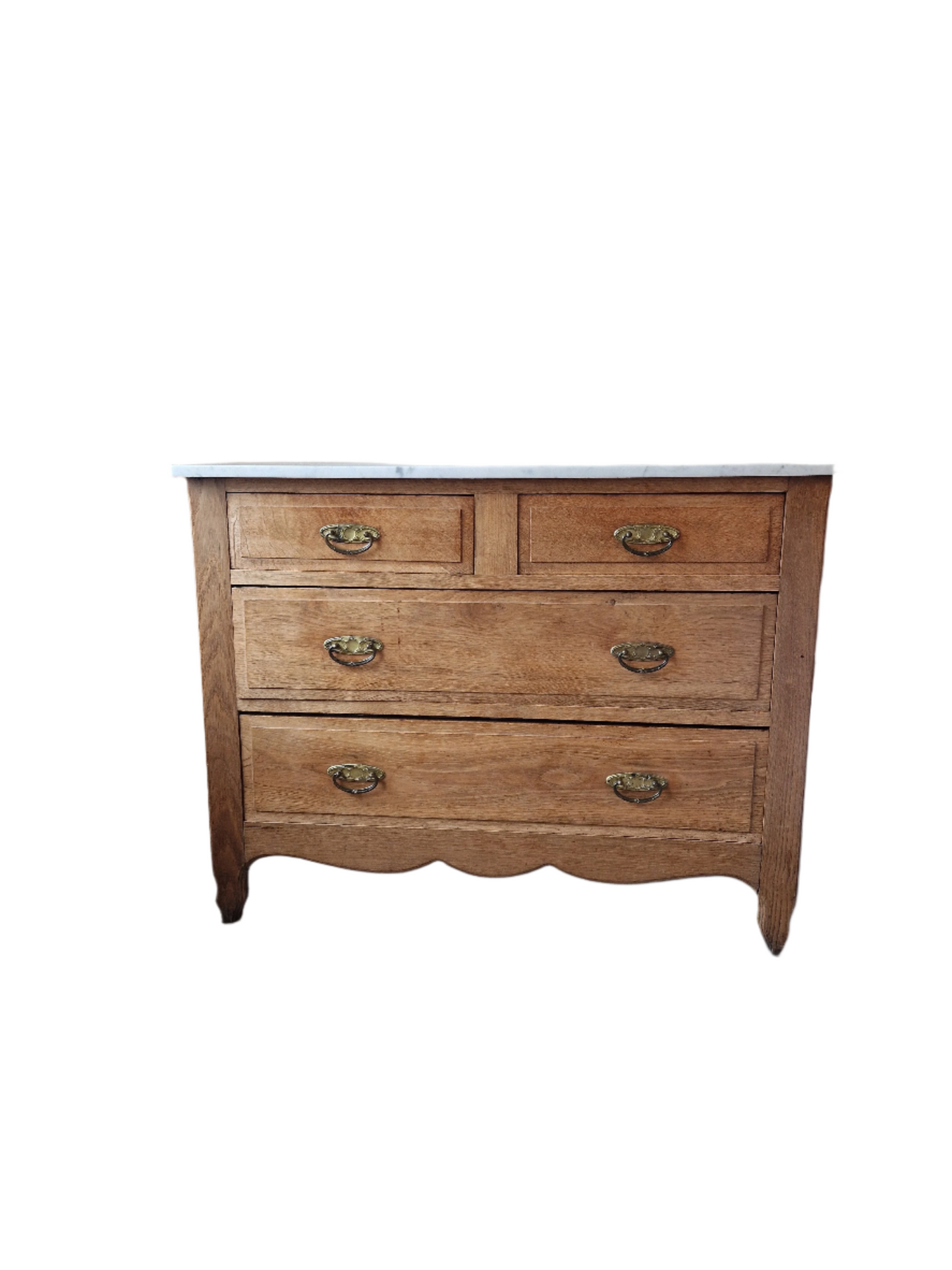 'Bettborn' - Solid Oakwood Marble Top Chest of Drawers