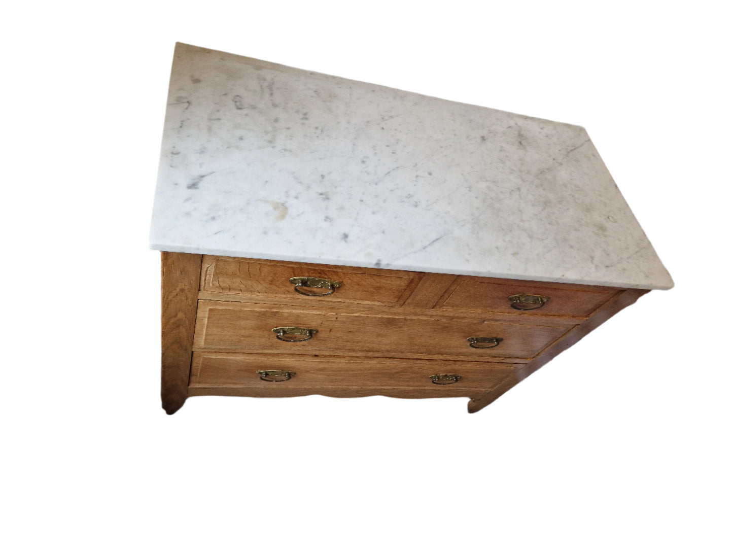 'Bettborn' - Solid Oakwood Marble Top Chest of Drawers