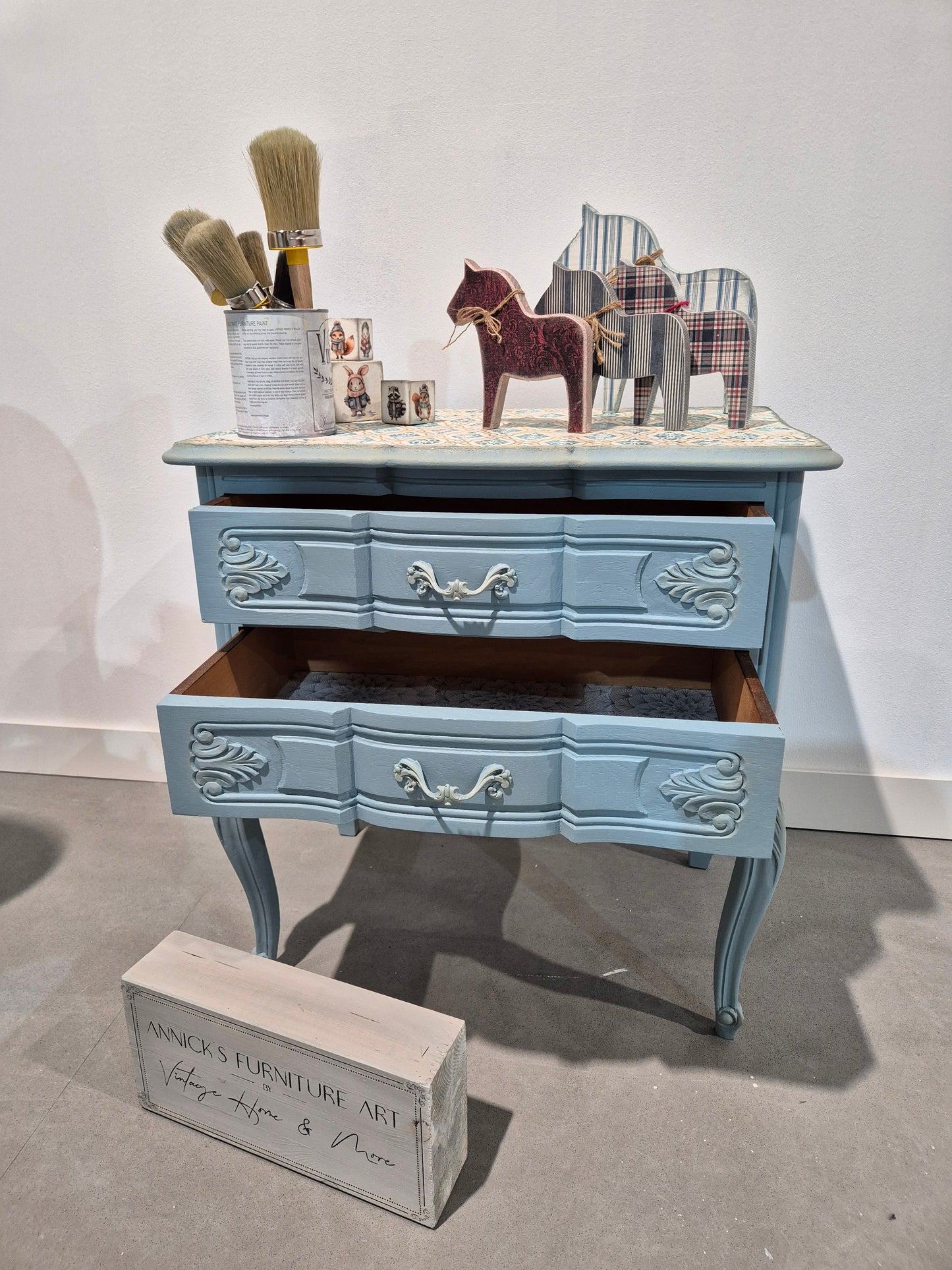 'Beckerich' Blue Chest of Drawers